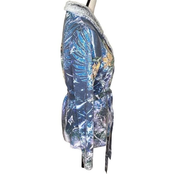 Alberto Makali Mystical Fairycore Double Breasted Sweater Jacket with Faux Fur - Picture 2 of 15